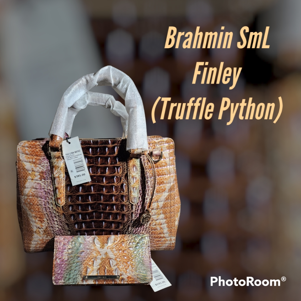 Brahmin Small Finley (Truffle Python)